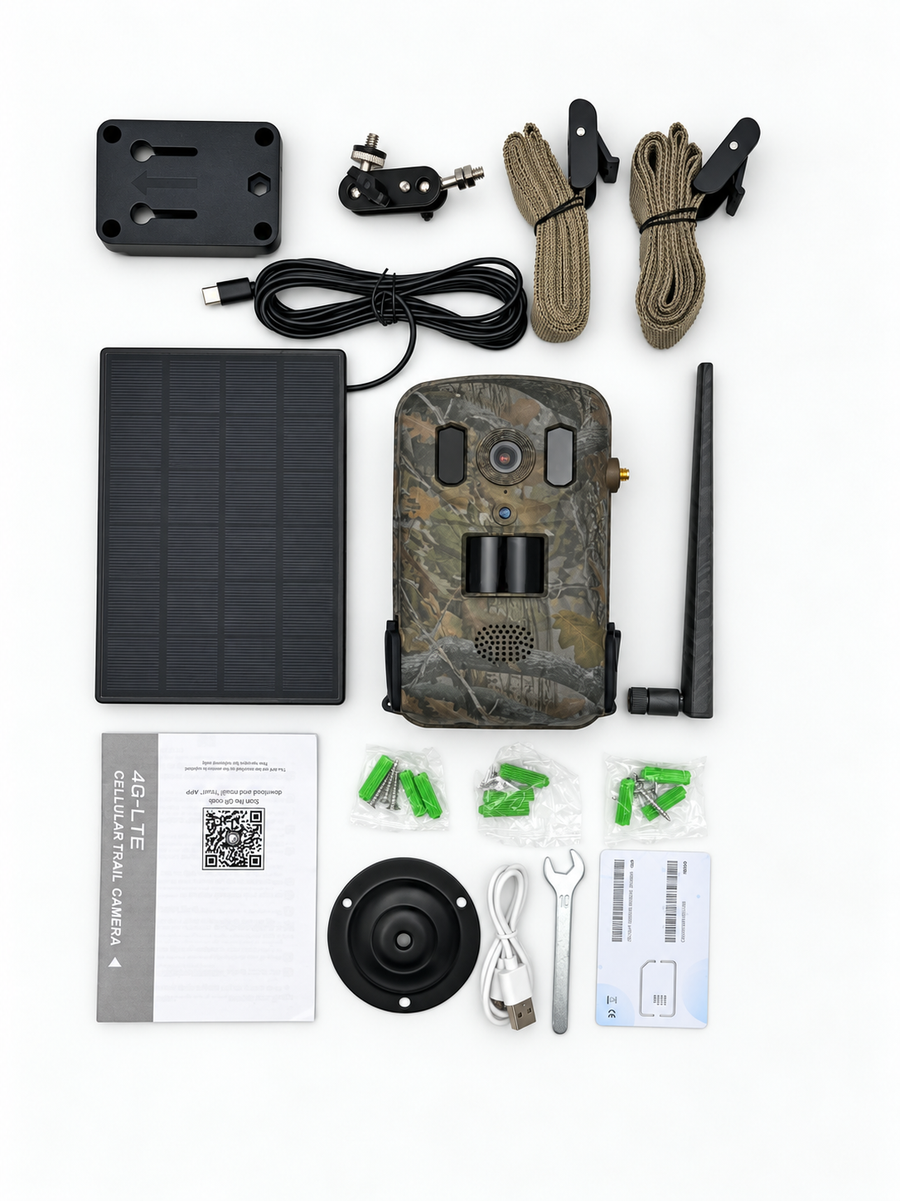 4G Wildlife Camera LIVE, App, and Solar Panel