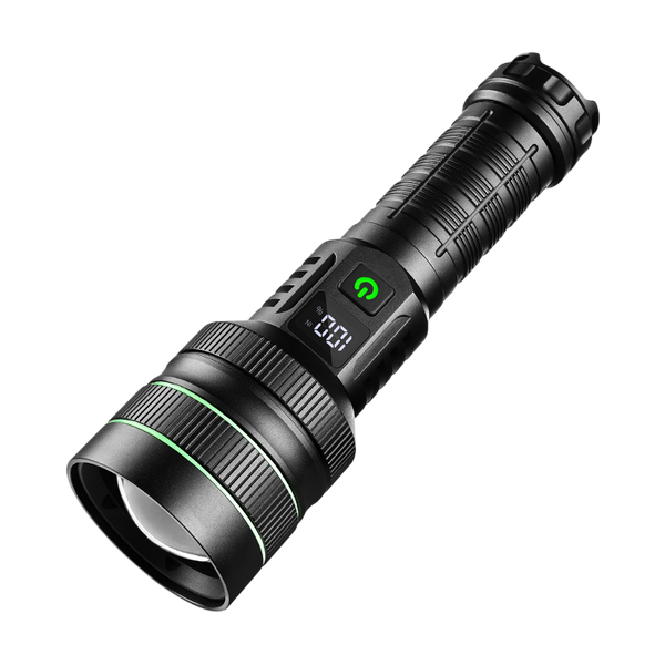 Extremt kraftfull 10 000 lumen ficklampa